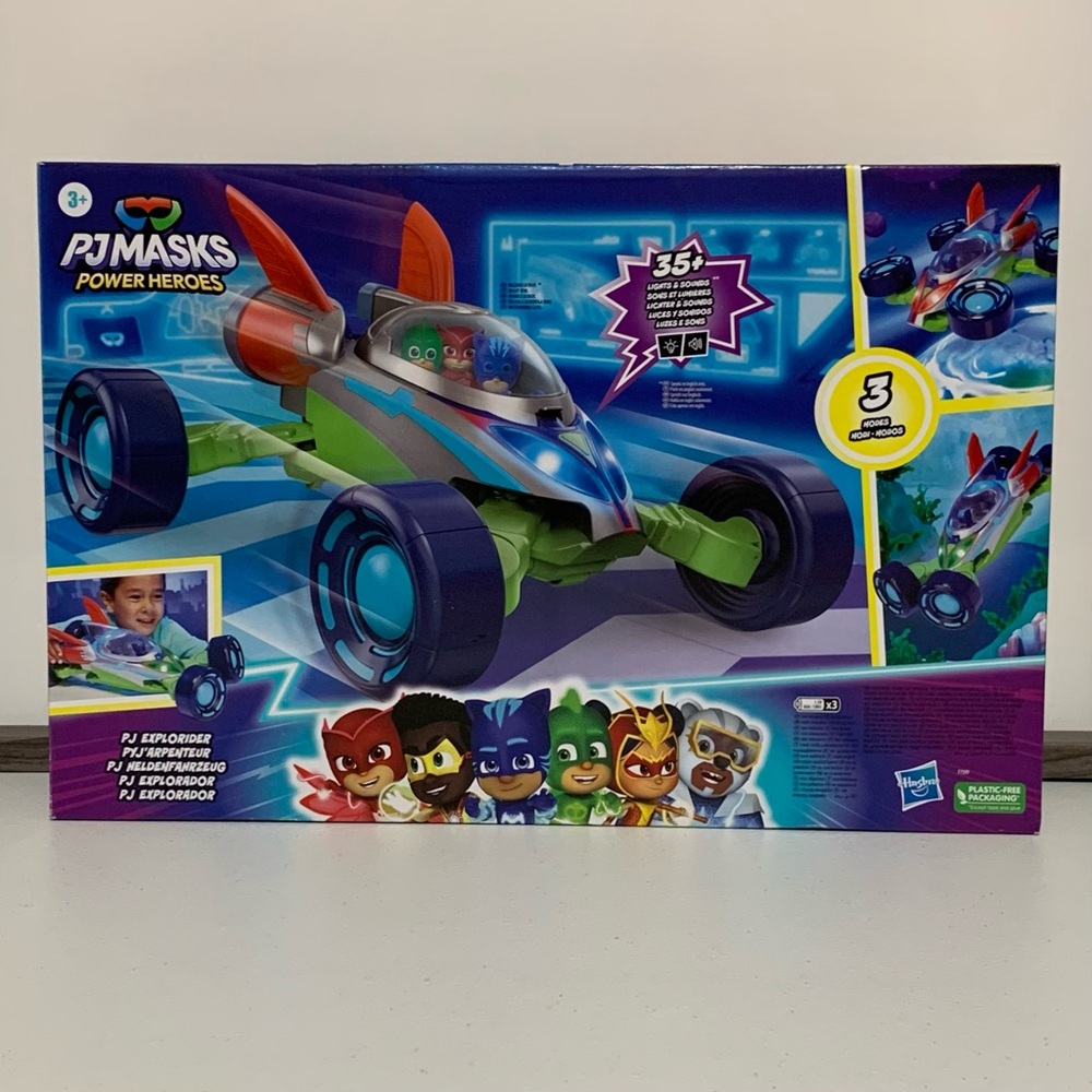 PJ Masks Power Heroes PJ Explorider Vehicle and Catboy Figure-New